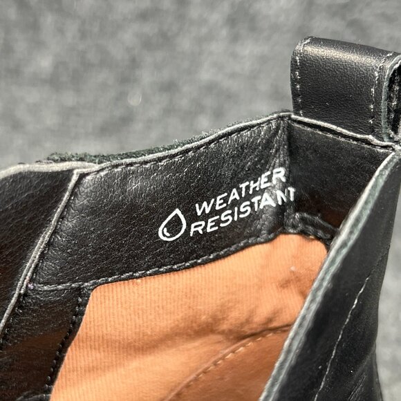 Vionic Clara Ankle Boots Women's Size 9 Black Leather Weather Resistant Booties - Picture 15 of 15